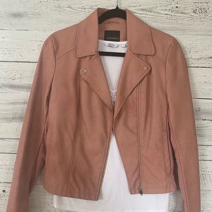 Faux Leather Jacket • Dusty pink • size M